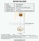TT317-SR TT Aydınlatma Stilla Modeli Sarı Kaplama ( Sarı Işık ) Led Avize