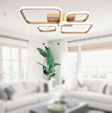 TT050-ESK TT Aydınlatma Baklava Desen Eskitme Boyalı 4 lü ( Gün Işığı ) Led Avize
