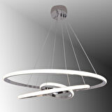 TT300-3 KR TT Aydınlatma Halka 3 lü Krom Kaplama ( Beyaz Işık ) Led Avize