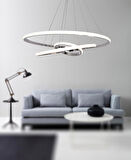 TT300-3 KR TT Aydınlatma Halka 3 lü Krom Kaplama ( Sarı Işık ) Led Avize