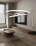 TT300-3 KR TT Aydınlatma Halka 3 lü Krom Kaplama ( Sarı Işık ) Led Avize