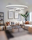 TT300-3 KR TT Aydınlatma Halka 3 lü Krom Kaplama ( Sarı Işık ) Led Avize