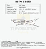 TT050-BY TT Aydınlatma Baklava Desen Mat Beyaz 4 lü ( Sarı Işık ) Led Avize