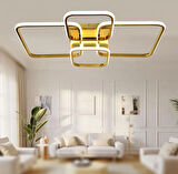 TT500-4-SR TT Aydınlatma Sarı Kaplama ( Beyaz Işık ) Plofonyer 4 lü Led Avize