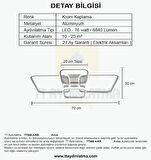 TT500-4-KR TT Aydınlatma Krom Kaplama ( Sarı Işık )  Plofonyer 4 lü Led Avize