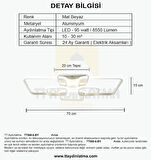 TT500-6-BY TT Aydınlatma ( Gün Işığı ) Mat Beyaz Plofonyer 6 lı Led Avize