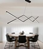 TT039-SY TT Aydınlatma Zikzak Masa Üstü Modeli Siyah ( Beyaz Işık ) Led Avize