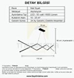 TT039-SY TT Aydınlatma Zikzak Masa Üstü Modeli Siyah ( Beyaz Işık ) Led Avize
