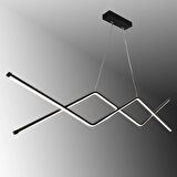 TT039-SY TT Aydınlatma Zikzak Masa Üstü Modeli Siyah ( Gün Işığı ) Led Avize