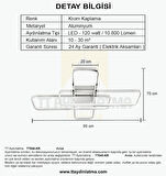 TT040-KR TT Aydınlatma Krom Kaplama Plofonyer ( 3 Renk Işık Modüllü ) Led Avize