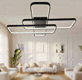 TT040-SY TT Aydınlatma Mat Siyah Plofonyer ( Beyaz Işık ) Led Avize