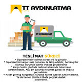 TT323-KR TT Aydınlatma 3 Halkalı Krom Kaplama Plofonyer ( Beyaz Işık )  Led Avize