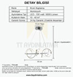 TT314-KR TT Aydınlatma ( Gün Işığı ) Büyük Sarmal Modeli Krom Kaplama Led Avize