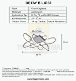 TT338-KR TT Aydınlatma Kasef Model ( Sarı Işık ) Krom Kaplama Led Avize