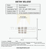 TT036-KR-GÜNIŞIĞI TT Aydınlatma Hashtag Modeli ( GÜN IŞIĞI ) Krom Kaplama Led Avize