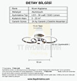 TT305-3-KR TT Aydınlatma ( SARI IŞIK ) Krom Kaplama 3 lü Led Avize