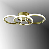 TT305-3-SR TT Aydınlatma ( GÜN IŞIĞI )   Sarı Kaplama 3 lü Led Avize