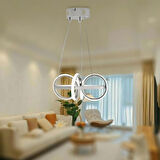 TT003-KR-BEYAZ IŞIK TT Aydınlatma BEYAZ IŞIK Sarmal Modeli Krom Kaplama Led Avize