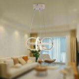 TT003-FSR-BEYAZ IŞIK TT Aydınlatma BEYAZ IŞIK Sarmal Modeli Fransız Sarısı Kaplama Led Avize