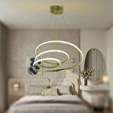 TT301-SR-3RN TT Aydınlatma 3 RENK IŞIK LED Yay Modeli Sarı Kaplama Led Avize