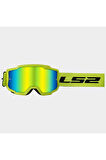 Motokros Gözlük Charger Goggles Iridyum Camlı Neon Sarı