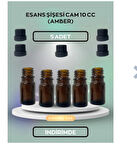 5 ADET ESANS ŞİŞESİ CAM 10 CC (AMBER)