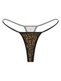 Leopar Desenli Kadın  String