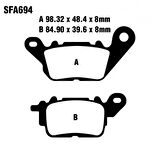 Motospartan Ön Fren Balatası Sfa694 Yamaha Nmax125 Nmax155 Delıght 125 2017-2018 380. 694.