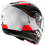 Mt Atom Quark Çene Açılır Kask Vizörlü Red X-SMALL