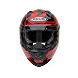 Zeus Zs-811a Al-34 Kapalı Kask Kırmızı-siyah X-LARGE