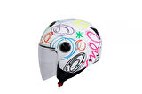 Sway Sw715 Yarım Yazlık Kask Whıte Flower Beyaz X-SMALL