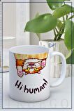 Baskılı Kupa Bardak Seramik Mug - Hi Human