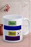 Baskılı Kupa Bardak Seramik Mug - Sen Hatırlamazsın, Ben unutmam.
