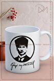 Baskılı Kupa Bardak Seramik Mug - Atatürk