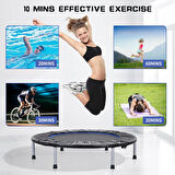 Profesyonel 102 Cm Delux Trambolin Çocuk/Yetişkine Uygun Taşınıp Katlanabilir Trampolin