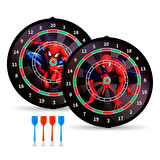4 Oklu Mıknatıslı Dart Seti Çift Yönlü Manyetik Dart Askılı Dartboard