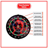 4 Oklu Mıknatıslı Dart Seti Çift Yönlü Manyetik Dart Askılı Dartboard