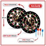 4 Oklu Mıknatıslı Dart Seti Çift Yönlü Manyetik Dart Askılı Dartboard