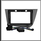 SEAT LEON 2005-2012 FÜME 9 INC ANDROID MULTİMEDYA ÇERÇEVESİ - SOKET-CANBUS