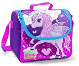 Coral High Mor Unicorn Baskılı Kız Çocuk İlkokul Çanta Seti - USB Çıkışlı
