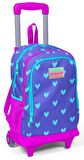 Coral High Pembe Kalp Kız Çocuk Çekçek Çanta Seti - Işıklı Tekerlekler