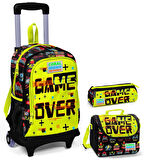 Coral High Game Over Erkek Çocuk Çekçek Çanta Seti - Işıklı Tekerlekler