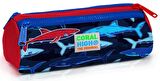 Coral High Mavi Köpekbalığı Baskılı Okul Çantası ve Beslenme Çantası Seti - Erkek Çocuk - USB Soketli