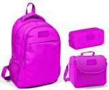 Coral High Pembe Kız Çocuk İlkokul Çanta Seti - Sırt Çantası+Beslenme+Kalemlik