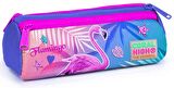 Coral High Pembe Flamingo Baskılı İlkokul Sırt Çantası ve Kalemlik Seti - Kız Çocuk - USB Soketli