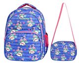 Waddell Mavi Flamingo Okul Çantası ve Beslenme Çantası Seti - Kız Çocuk