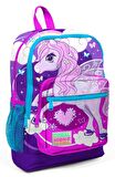 Coral High Mor-Pembe Unicorn Baskılı İlkokul ve Günlük Sırt Çantası