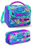 Coral High Mor Mavi Coral High Love Kız Çocuk Beslenme Çantası Seti