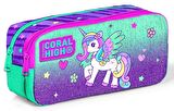 Coral High Kız Çocuk Yeşil Mor Pegasus Üçlü İlkokul Okul Çanta Seti