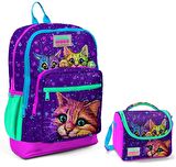 Coral High Mor Kedi Okul Sırt ve Beslenme Çantası Seti